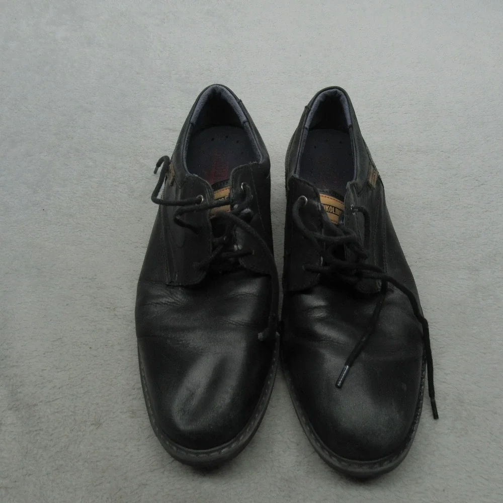 Pikolinos Mens 9 Oxford Shoes Black Leather Lace‎ Up Casual Dress Comfort EU42